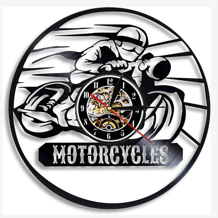 Nástěnné hodiny pro motokrosaře vinyl