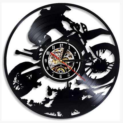 Nástěnné hodiny pro motokrosaře vinyl