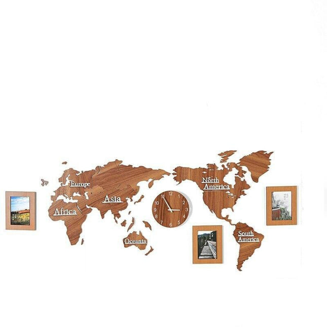Samolepící nástěnné hodiny mapa světa