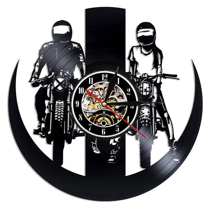 Nástěnné hodiny pro motokrosaře vinyl