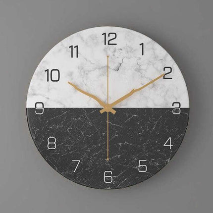 Designové hodiny na zeď mramorový efekt