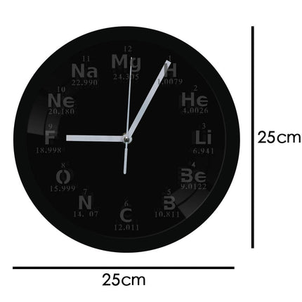 Nástěnné LED hodiny chemické prvky