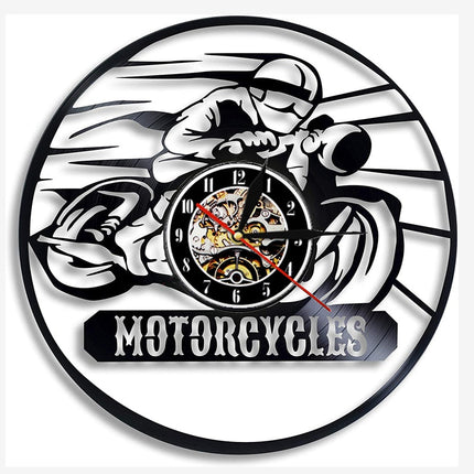 Nástěnné hodiny pro motokrosaře vinyl