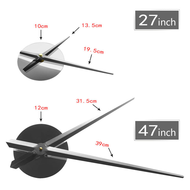 Velké 3D nalepovací hodiny s motorkami