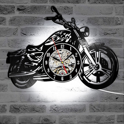 Nástěnné vinylové hodiny pro motorkáře