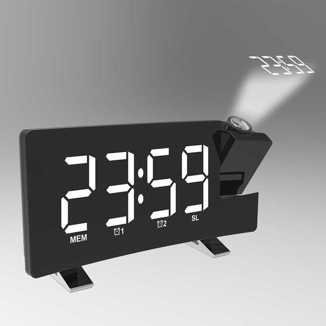 Digitální LED stolní budík s projektorem