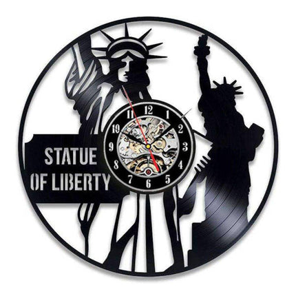 Vinylové hodiny Socha Svobody New York
