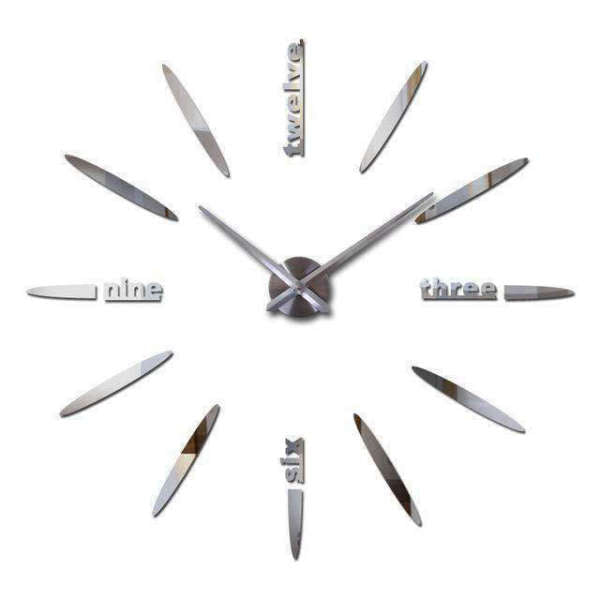Moderní nalepovací hodiny se slovy