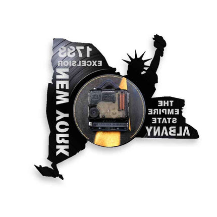 Vinylové hodiny na zeď mapa New Yorku