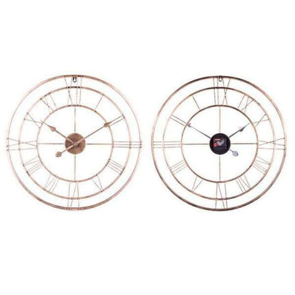 Velké kovové hodiny dvojitý kruh