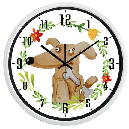 Dětské nástěnné hodiny s mopsem