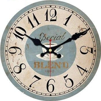 Kulaté vintage hodiny s mapou světa