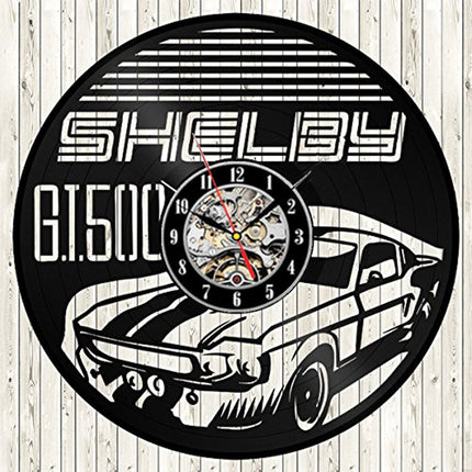 Vinylové hodiny pro fanoušky Ford Mustang