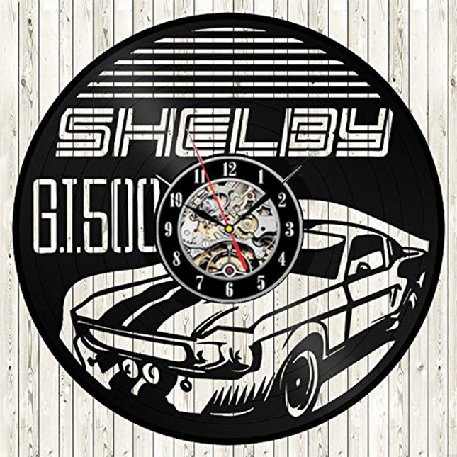 Vinylové hodiny pro fanoušky Ford Mustang