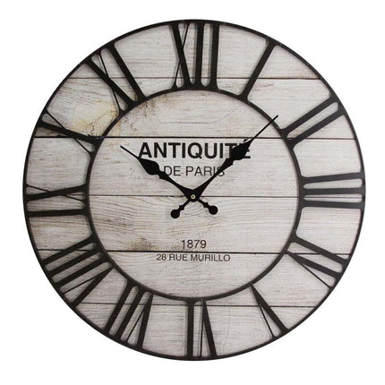 Dřevěné vintage nástěnné hodiny Old Town