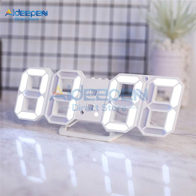 Moderní 3D LED digitální stolní hodiny