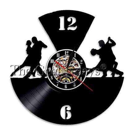 Nástěnné hodiny z vinylu tanec Tango