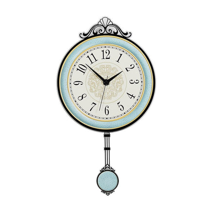 Moderní kyvadlové nástěnné hodiny modré