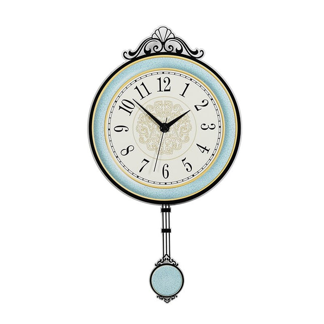 Moderní kyvadlové nástěnné hodiny modré