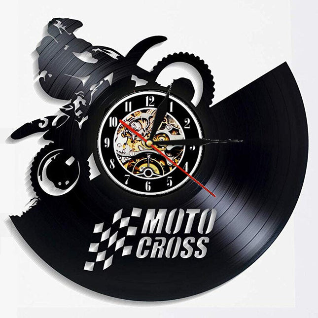 Nástěnné hodiny pro motokrosaře vinyl