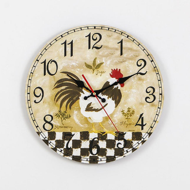 Vintage nástěnné hodiny s barevnými čísly