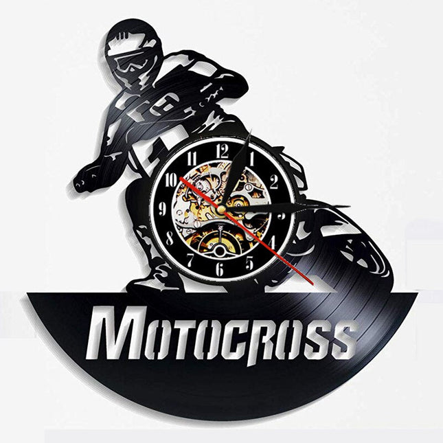 Nástěnné hodiny pro motokrosaře vinyl