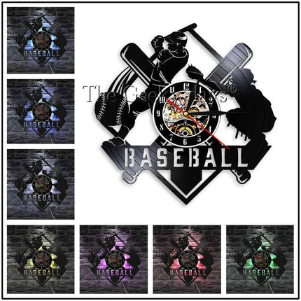 Sportovní hodiny z desky s baseballem