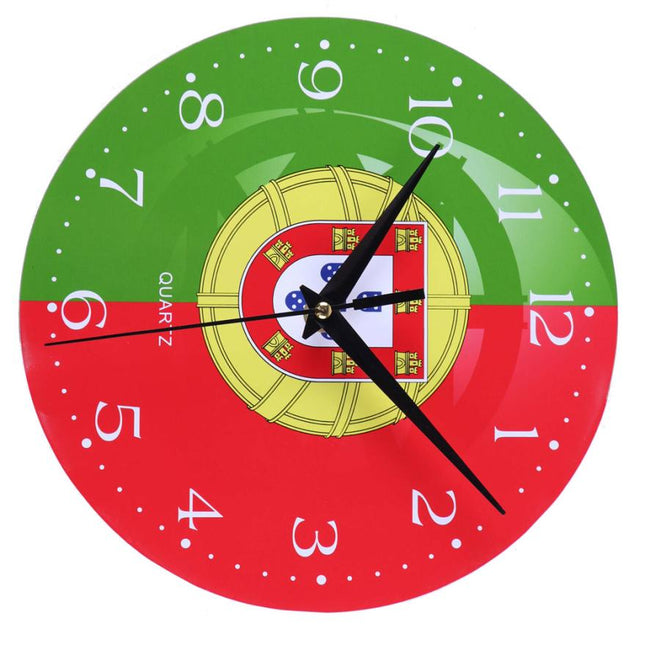 Kulaté nástěnné hodiny španělská vlajka