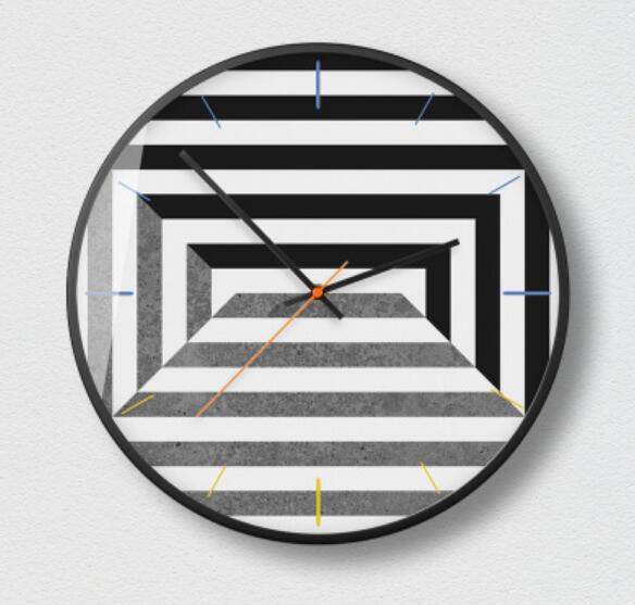 Futuristické hodiny s geometrickým designem