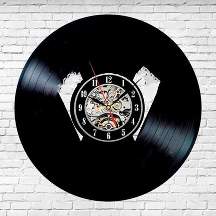 Nástěnné hodiny z vinylu retro auta