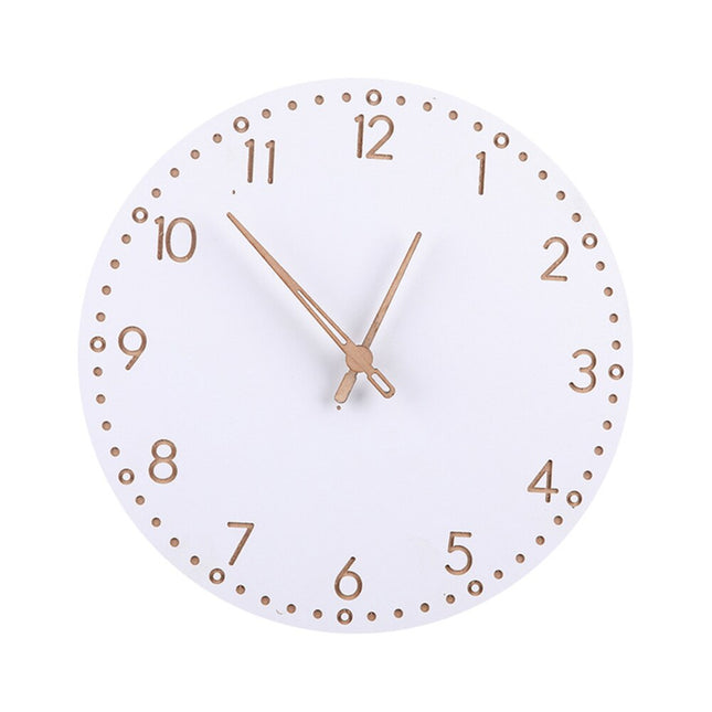 Bílé skandinávské nástěnné hodiny minimalistické