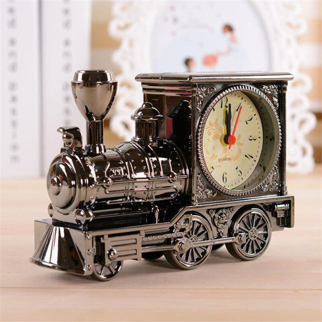Stolní hodiny ve tvaru lokomotivy