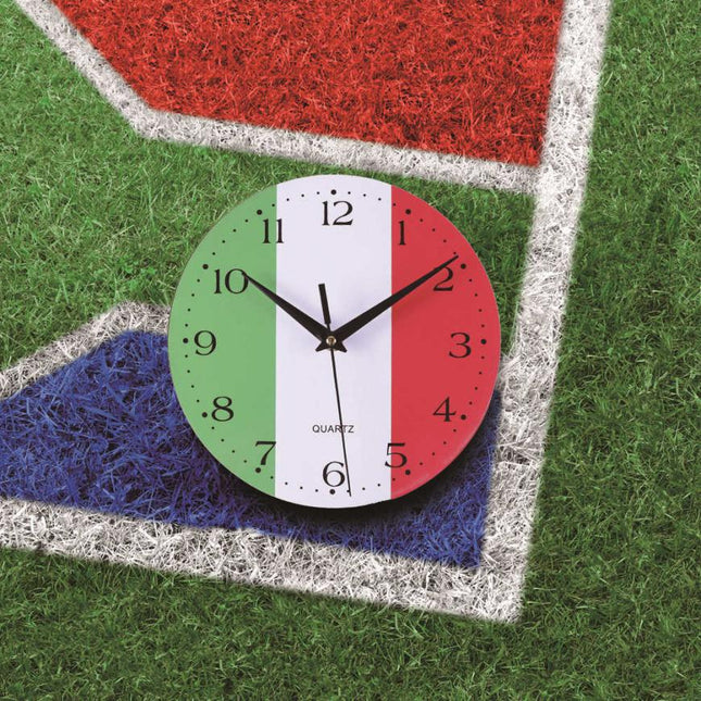 Kulaté nástěnné hodiny španělská vlajka