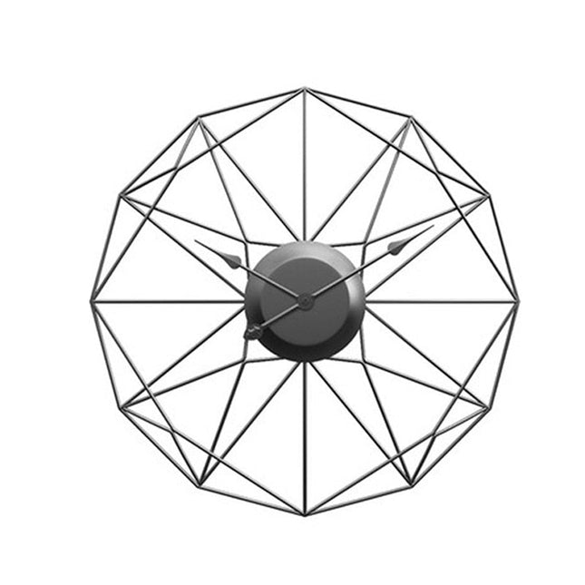 Kovové geometrické hodiny industriální design