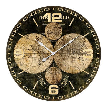 Velké nástěnné hodiny v industriálním stylu