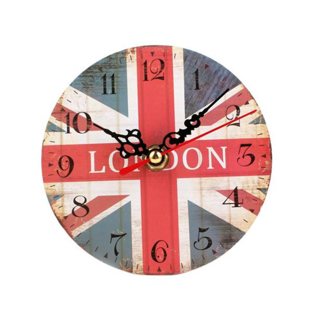 Nástěnné hodiny s britskou vlajkou Londýn