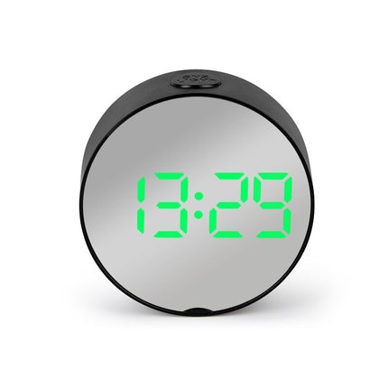 Digitální stolní budík se zrcadlovým displejem