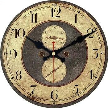 Kulaté vintage hodiny s mapou světa