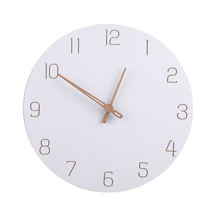 Bílé skandinávské nástěnné hodiny minimalistické