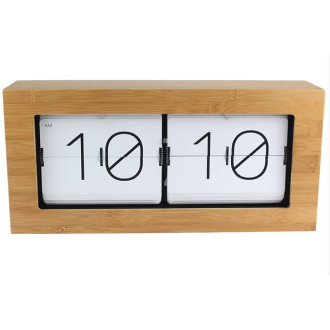 Retro překlápěcí hodiny v dřevěném rámu