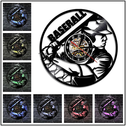 Sportovní hodiny z desky s baseballem