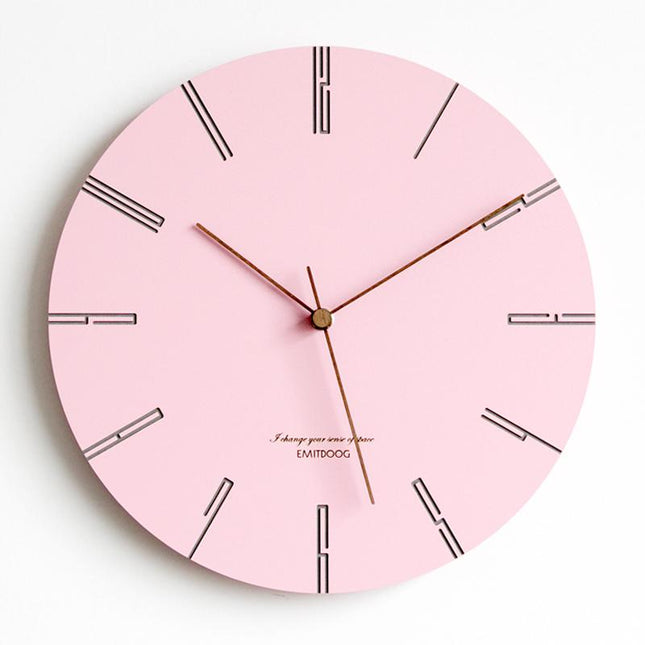 Pastelově zelené hodiny minimalistický design