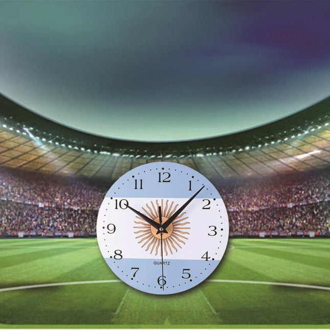 Kulaté nástěnné hodiny španělská vlajka