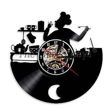 Vinylové nástěnné hodiny pro kuchaře