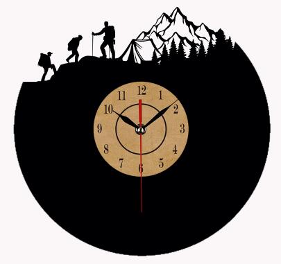 Vinylové hodiny pro horolezce a lezce