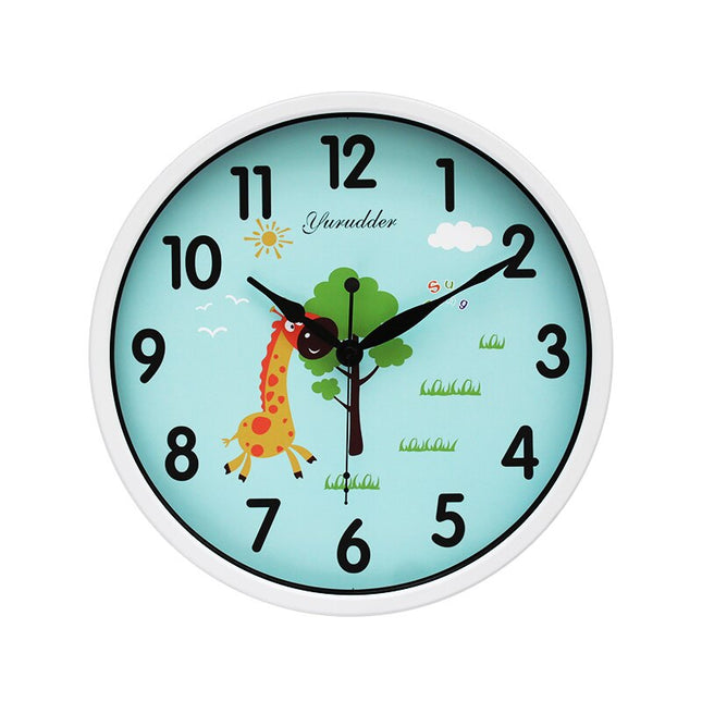Dětské kulaté hodiny se žirafou