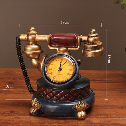 Retro stolní hodiny ve tvaru telefonu