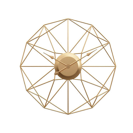 Kovové geometrické hodiny industriální design