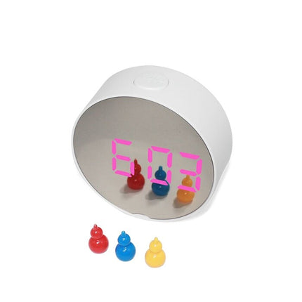 Digitální stolní budík se zrcadlovým displejem