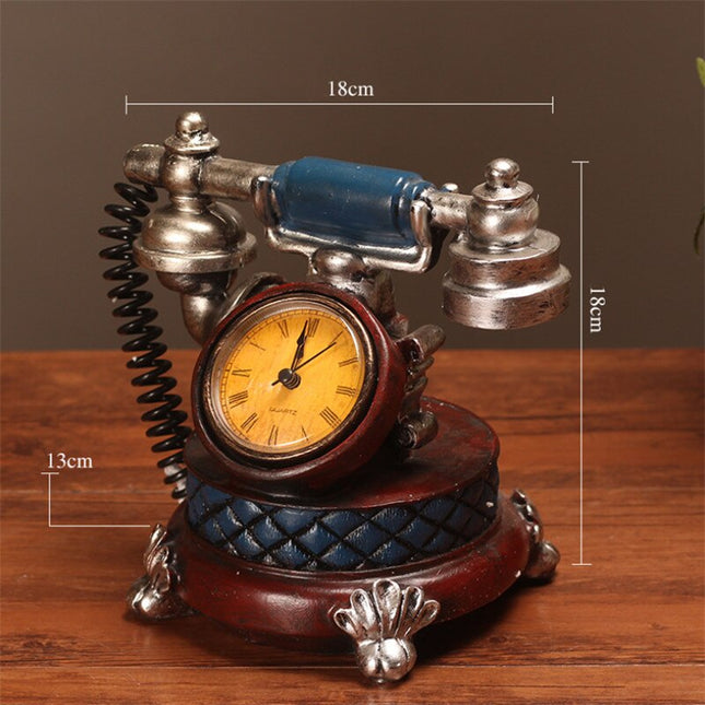 Retro stolní hodiny ve tvaru telefonu